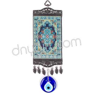 10 cm Turkish Miniature Carpet Designed Woven Wall Hanging Ornament 28