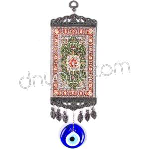 10 cm Turkish Miniature Carpet Designed Woven Wall Hanging Ornament 30