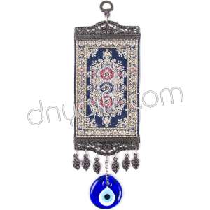 10 cm Turkish Miniature Carpet Designed Woven Wall Hanging Ornament 34