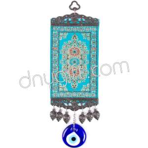 10 cm Turkish Miniature Carpet Designed Woven Wall Hanging Ornament 38
