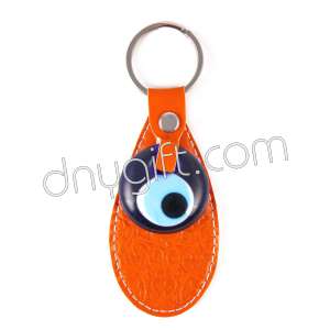 Leather Turkish Keychain In Orange